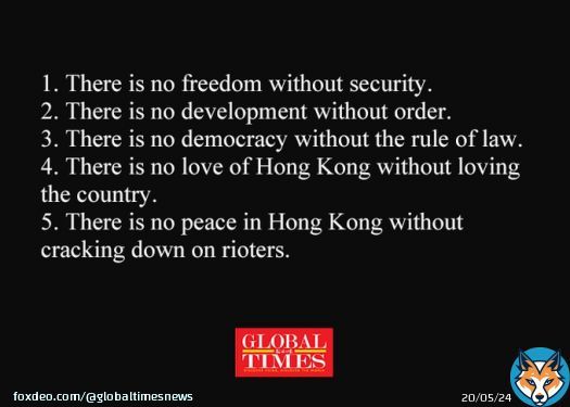 #Editorial: The facts prove that the National Security Law has stabilized the situation in Hong Kong and guards the city's prosperity and stability. Only after paying an incomparably painful price did Hong Kong gradually form five strong consensuses.