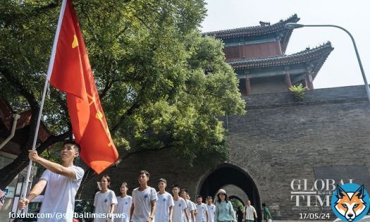 Students from Beijing No.12 High School commemorated the 78th anniversary of of Japan's unconditional surrender with patriotic theme activities. Over 400 freshmen marched 8 km to the the Museum of the War of Chinese People's Resistance Against Japanenese Aggression, immersing… Show more