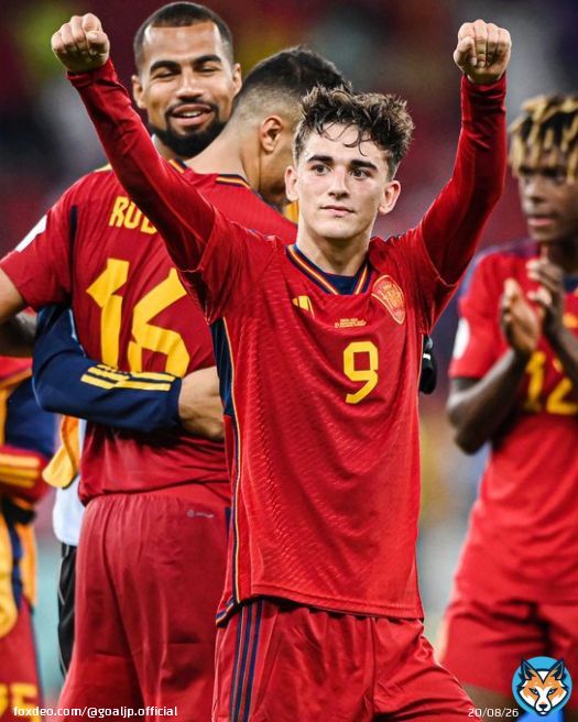 史上3番目の若さでゴール   コスタリカ戦でゴラッソを決め #スペイン代表 の5点目を挙げた #ガビ。1958年大会のペレ、1930年大会のM・ロサスに次ぐ若さで、#FIFAワールドカップ でゴールを記録！  ペレ (17歳239日) マヌエル・ロサス (18歳93日) ガビ (18歳110日) オーウェン (18歳190日)