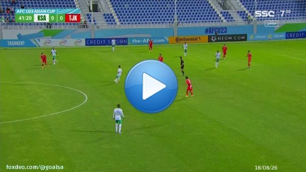بهذه الطريقة سجل حمد اليامي أول أهداف الأخضر في كأس آسيا تحت 23 عامًا  \ud83e\udd29  #السعودية_طاجيكستان