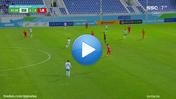 بهذه الطريقة سجل حمد اليامي أول أهداف الأخضر في كأس آسيا تحت 23 عامًا  \ud83e\udd29  #السعودية_طاجيكستان