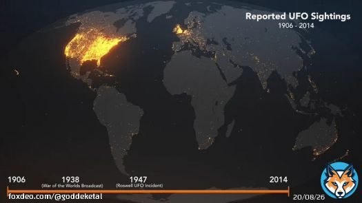 Look at this map showing where UFOs have been spotted all over the world. Why is the US lighting up like a Christmas tree?