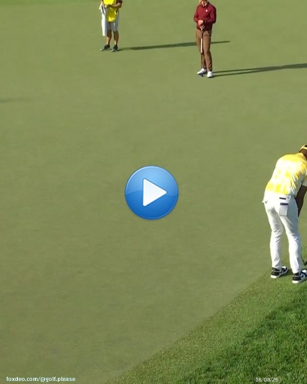 Dustin Johnson sinks a birdie putt, moving to 3 under and just one shot behind solo leader Bryson DeChambeau. He has 6 holes left to play. #PGAChamp