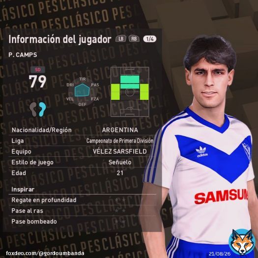 Patricio Camps V&eacute;lez Sarsfield temporada 92/93 pr&oacute;ximamente en @PESCLASICO para #eFootballPES2021 PC