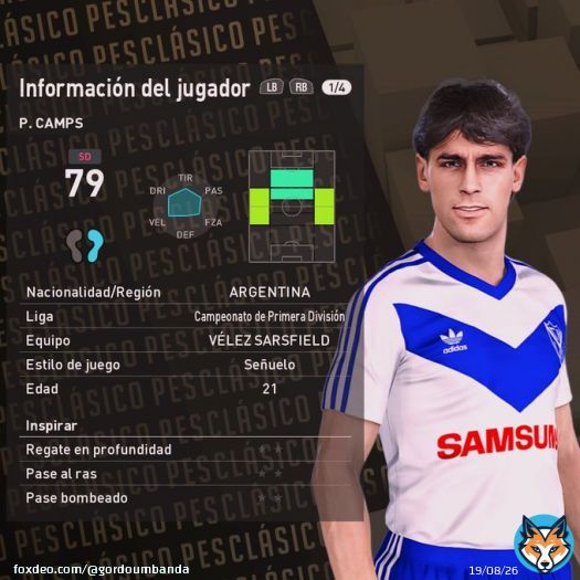 Patricio Camps V&eacute;lez Sarsfield temporada 92/93 pr&oacute;ximamente en @PESCLASICO para #eFootballPES2021 PC