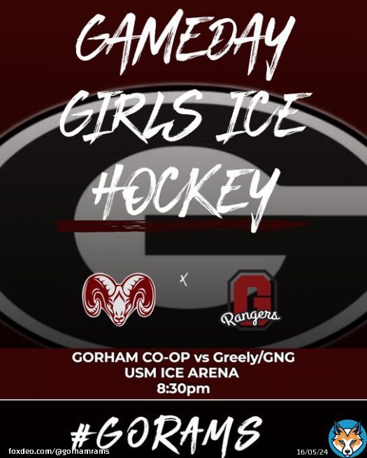 Girls Ice Hockey hosts Greely/GNG tonight in their first home game of 2023! #gorams