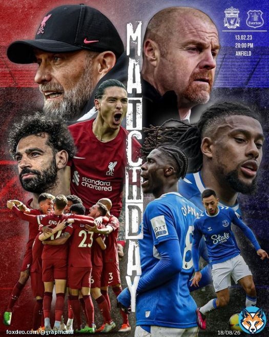 DERBY DAY  Liverpool Vs Everton  Who will come out on top in the Merseyside Derby?    #LFC #LiverpoolFC #EvertonFC #Klopp #Nunez #Salah #Dyche #Iwobi #Onana #Mcneil #LIVEVE