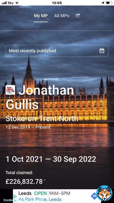 OH LOOK which @Conservatives MP says #Nurses have to be fair to taxpayers,   BUT he&rsquo;s happy to claim &pound;226k of taxpayers money in expenses.  #Ridge #BBCLauraK @SkyNews @BBCNews @LBC