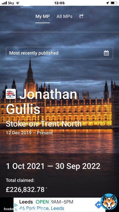 OH LOOK which @Conservatives MP says #Nurses have to be fair to taxpayers,   BUT he&rsquo;s happy to claim &pound;226k of taxpayers money in expenses.  #Ridge #BBCLauraK @SkyNews @BBCNews @LBC