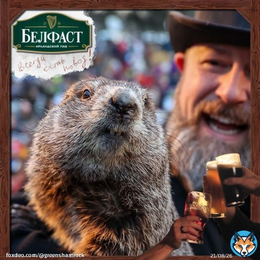 Отмечаем День Сурка. Опять :) Ну, за стабильность! . #belfast_pub #сурок #сурок #сурок #сурок