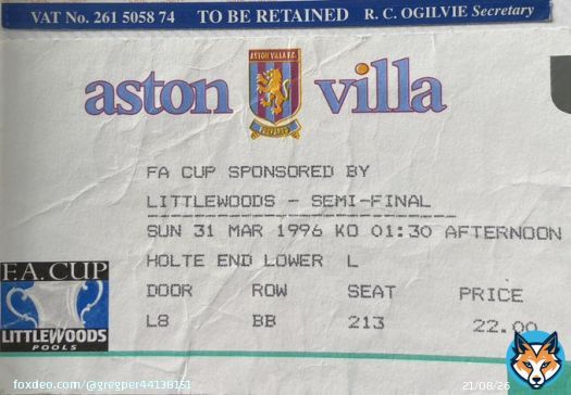Chelsea 1 Man Utd 2. The pain still hasn&rsquo;t gone away. Absolutely broken after this game. #FACup semi final 1996