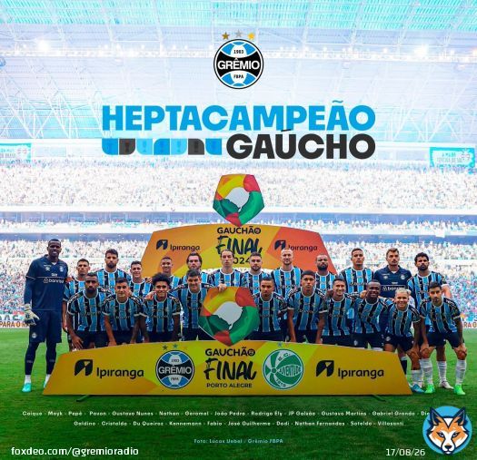 SOMOS CAMPEÕES: #Grêmio 3x1 Juventude PODE GRITAR, GREMISTADA! SOMOS SETE VEZES SEGUIDAS CAMPEÕES GAÚCHOS! Com um gol do Cristaldo, um do Diego Costa e outro do Nathan Fernandes vencemos o Juventude em um duelo digno de final de Gauchão! #GRExJUV #GrêmioHep7a #Gauchão2024