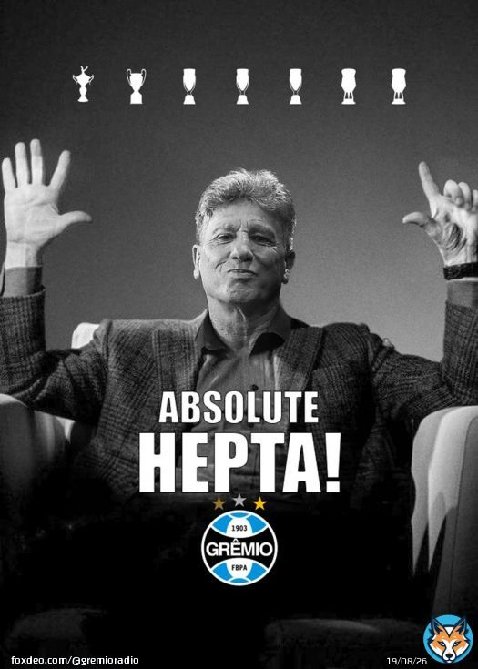 Décimo título de Renato Portaluppi com o Imortal. ABSOLUTAMENTE HEPTACAMPEÃO GAÚCHO! #GRExJUV #GrêmioHep7a #Gauchão2024