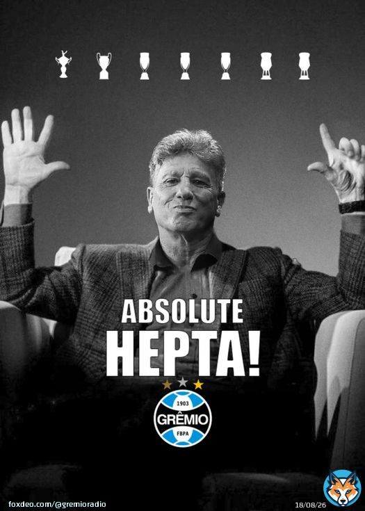 Décimo título de Renato Portaluppi com o Imortal. ABSOLUTAMENTE HEPTACAMPEÃO GAÚCHO! #GRExJUV #GrêmioHep7a #Gauchão2024