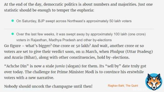 #Northeast's in focus for national media as is usual at the times of elections, ethnic riots or floods. This narrative by #RaghavBahl for @Thequint best reflects what mainstream media actually thinks about us. A minor #statistic!