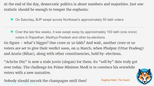 #Northeast's in focus for national media as is usual at the times of elections, ethnic riots or floods. This narrative by #RaghavBahl for @Thequint best reflects what mainstream media actually thinks about us. A minor #statistic!