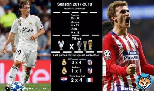 Griezmann deserved to win Ballon D'Or because of his club + WC campaign. Don't put him in the same category as Dogric who stole the award from him