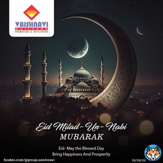 Eid- May the blessed day bring happiness and prosperity  #VaishnaviBuilders #VaishnaviHomes #VaishnaviVastu #SahilHeights #eidulfitr #eiduladha #happyeid #ramadanmubarak #eid