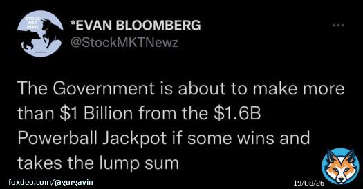 CONGRATULATIONS TO THE IRS ON WINNING THE $1 BILLION DOLLAR POWERBALL JACKPOT.