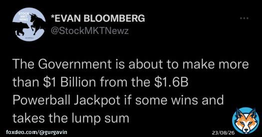 CONGRATULATIONS TO THE IRS ON WINNING THE $1 BILLION DOLLAR POWERBALL JACKPOT.