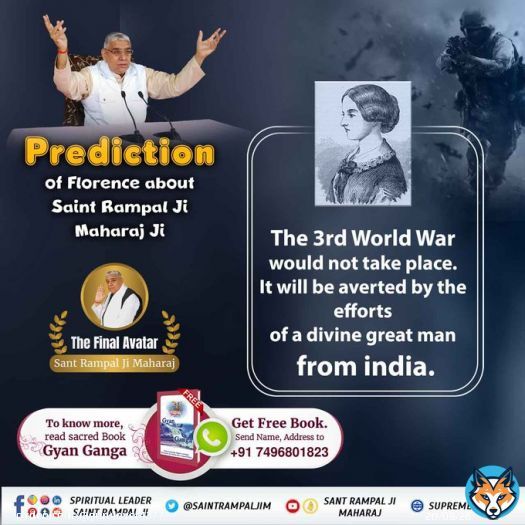 American predictionist Florence has written in his book  #Prophecies_About_TheMessiah  'Golden Light of New Era'    The great saint will be born in India, who will publish the world with his knowledge and will establish peace in the World.