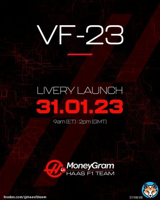 Save the date, there&rsquo;s not long to wait!  #HaasF1 #MoneyGramDrivesYou