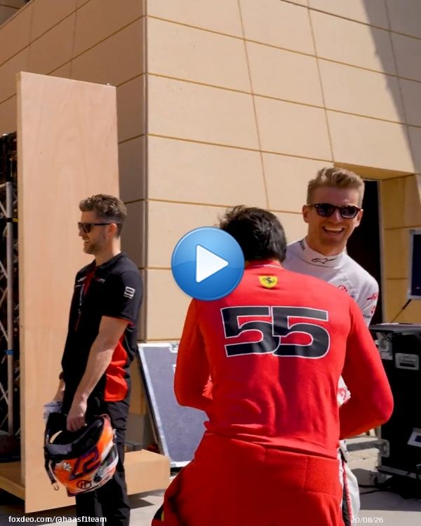 A bit of fun at the drivers' pre-season weigh-in last week!   See more behind-the-scenes from the #BahrainGP in our latest Haas AAA Pass    #HaasF1
