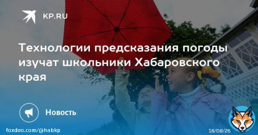 Технологии предсказания погоды изучат школьники Хабаровского края  Новый &laquo;Урок цифры&raquo; пройдет в регионе