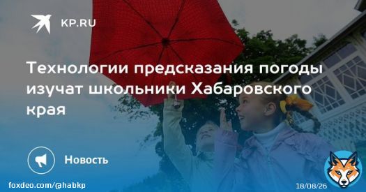 Технологии предсказания погоды изучат школьники Хабаровского края  Новый &laquo;Урок цифры&raquo; пройдет в регионе