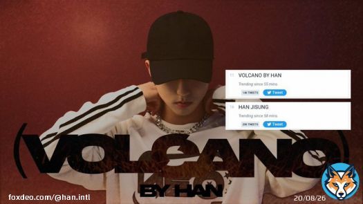 [] TWITTER WORLDWIDE TREND   HAN SKZ-RECORD TREND!  #11 VOLCANO BY HAN - 14K TWEETS #16 HAN JISUNG - 20K TWEETS  #HAN_SKZRECORD #한_슼즈레코드 #HAN @Stray_Kids