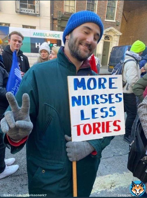 Meanwhile in reality  @RishiSunak   12 years of Tory annihilation of NHS.  Why are you not having the professional courtesy and integrity to TALK WITH RCN AND HEALTH UNIONS.  #ToriesDestroyingOurNHS  #ToryCorruption  #ToriesDevoidofShame  #torytaxevasion