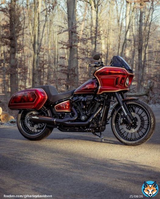 'Red Rush' is a custom Low Rider ST El Diablo from @ThunderbikeHD. ​  Would you take it for a ride? ​  #HarleyDavidson #LowRiderST #ElDiablo #LowRiderElDiablo