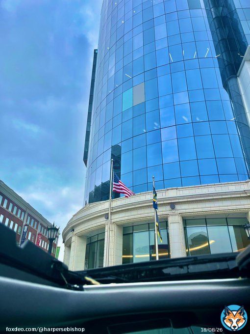 The most notable flag not flying at half-mast today in Buffalo belongs to the corporation (Delaware North) owned by the family of the building owner (former Congressman Chris Jacobs) from yesterday's four-alarm fire that killed a BFD firefighter.