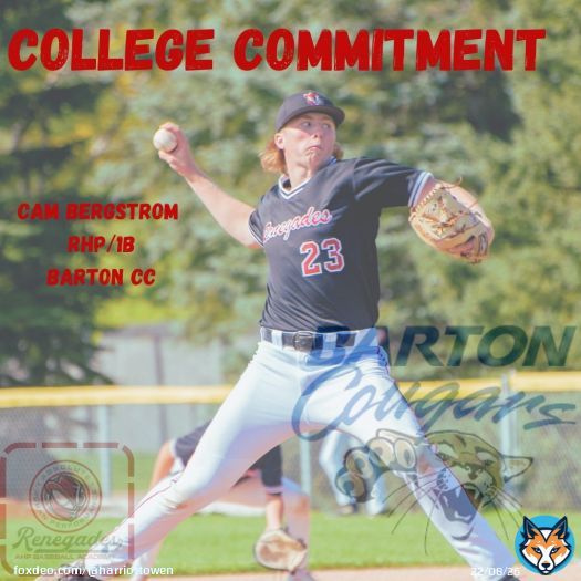Commitment Alert We are thrilled to congratulate @BergstromCam on his commitment to Barton CC, in Kansas! The Cougars, have established themselves as one of the top Juco programs in the nation. Last year they posted an especially impressive 51-10 record! #AHPFamily