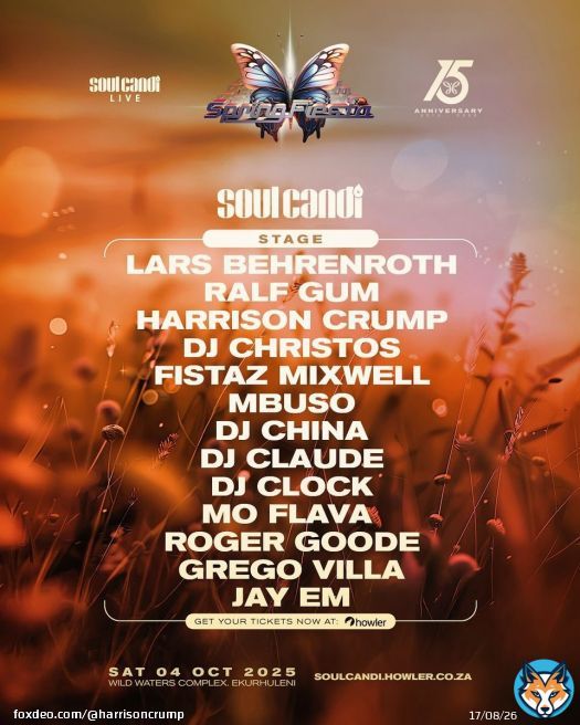 Spring Fiesta Unveils their Legend Stage for this year's Event. LARS BEHRENROTH RALF GUM HARRISON CRUMP DJ CHRISTOS FISTAZ MIX WELL MBUSO CHINA DJ CLAUDE DJ CLOCK MO FLAVA ROGER GOODE GREGO VILLA JAY EM