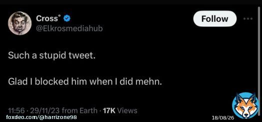 This stewpid double-mouthed low self esteem ediot  @Elkrosmediahub stop acting like you blocked me for something else! I called out you ediot for gaslighting Nigerians and Obidients about &ldquo;UAE VISA BAN&rdquo;. You couldn&rsquo;t stand the heat and you blocked me.  Since you block me,&hellip;Show more