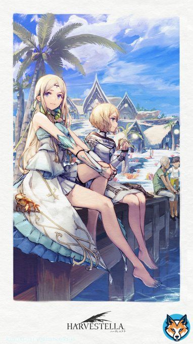 ／ #ハーヴェステラ  ニンテンドースイッチ版 発売まであと日！ ＼  キャラクターデザイン長谷川靖による本日のカウントダウンイラストは「エモ」＆「シュリカ」!! #Harvestella