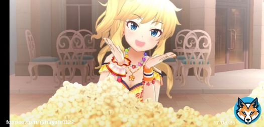 【デレステ】  ポップコーンがいーっぱい！！  両手を頬に 本家、唯ちゃん(о&acute;&forall;`о)  って、千佳ちゃん&Sigma;(ﾟ&forall;ﾟ;ﾉ)ﾉ！？ 大量のポップコーンに埋もれてる〜！！www でも、めっちゃかわいい(≧&forall;≦)  #デレステスクショ #大槻唯 #横山千佳