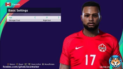 Cyle Larin- Canada .  Download:  . #eFootballPES2021  #eFootball  #blender3d #zbrush Credit: Konami