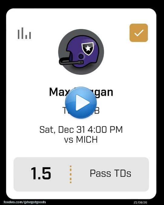 CASH CFB PROP POTD #3  Max Duggan Over 1.5 Pass TDs   BOOM!