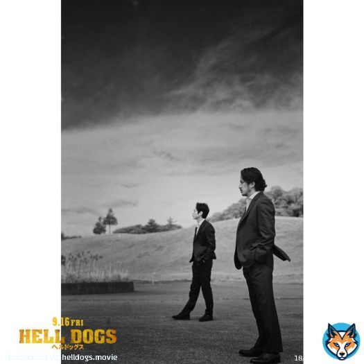 #MakingofHELLDOGS  ￣￣￣￣￣￣￣￣￣￣￣\u25e5 兼高昭吾 　　　　as #岡田准一  室岡秀喜 　　　　as #坂口健太郎  ━ 真実は、絶対明かせない。 ━  映画『#ヘルドッグス』  大ヒット上映中