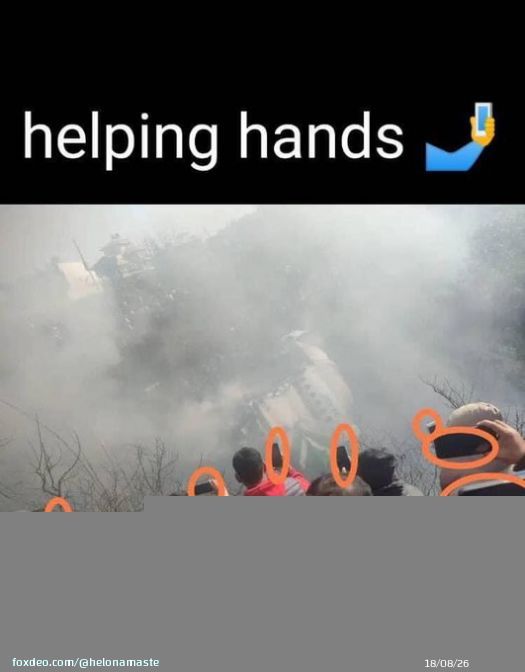 Helping Hands #planecrash #NepalPlaneCrash #Nepal #PokharaAirport