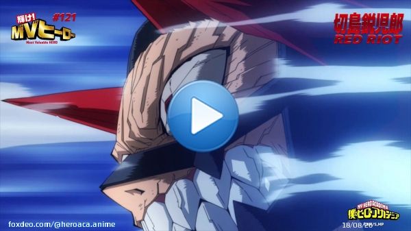 『僕のヒーローアカデミア』6期第8話(通算121話)「敵<ヴィラン>連合vs雄英生」'MVヒーロー'#ヒロアカMVP に輝いた、切島鋭児郎 '烈怒頼雄斗'のシーン動画をアップ!  6期これまでのMVヒーロー/ヴィラン \u25bc   #ヒロアカ 6期放送/配信情報 \u25bc   #heroaca_a