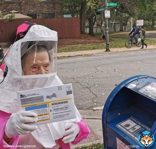 102-year-old Beatrice Lumpkin put on a face shield and gloves and took her ballot to the mailbox. When she was born, women couldn't vote.