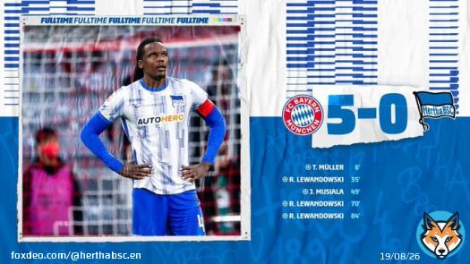 No added time. A day to forget in Munich.  #FCBBSC #GemeinsamHertha #HaHoHe