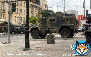 #BREAKING: Posts on Russian Telegram groups appear to show that both PMC Wagner, and Russian military are currently in the city of #Rostov, #Russia.