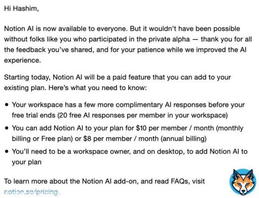 Notion AI is a paid feature now. I think it is justified and the pricing is good. But shouldn't it come free with the upgraded version of Notion?