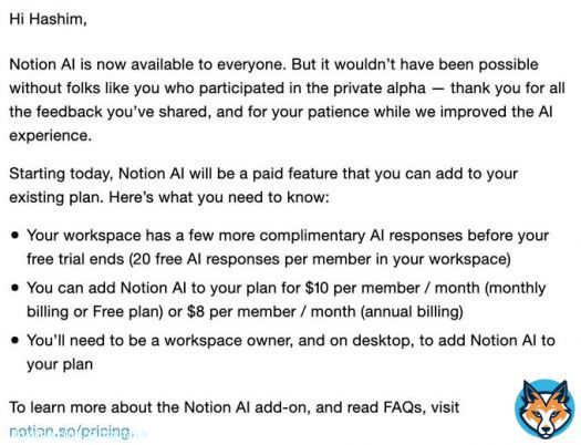 Notion AI is a paid feature now. I think it is justified and the pricing is good. But shouldn't it come free with the upgraded version of Notion?