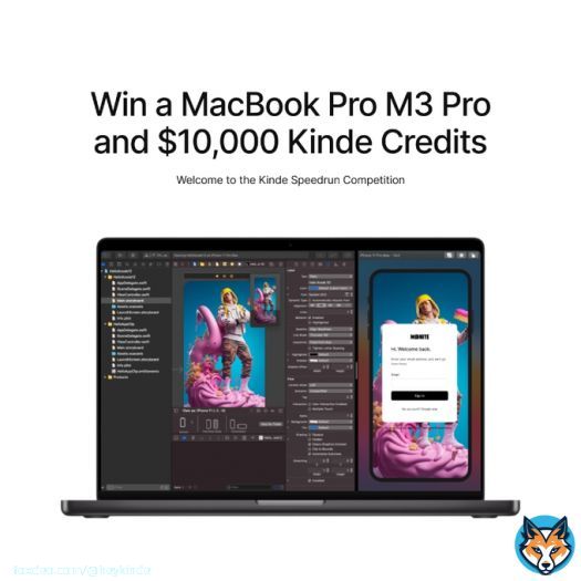 Win a Macbook Pro M3 Pro & $10,000 in Kinde Credits   Welcome to the #KindeSpeedRun. Our search for the world&rsquo;s fastest developers.
