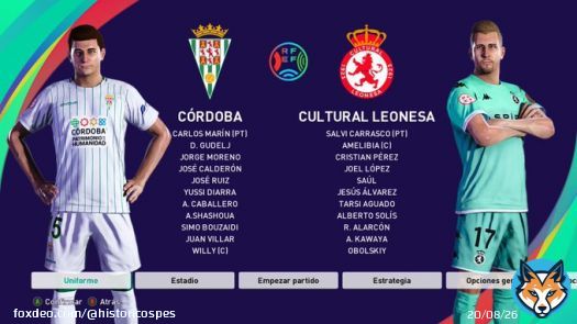 Disfruta del partido de #PrimeraRFEF   @CordobaCF_ofi  @CyDLeonesa   Nuevo Arc&aacute;ngel  12:00  Plantillas 100% actualizadas      Facepack de @Ctmaker @SethLopex619 y @MartinF03258112    #efootballpes2021 #SavePES #PrimeraRFEF #CordobaCultural